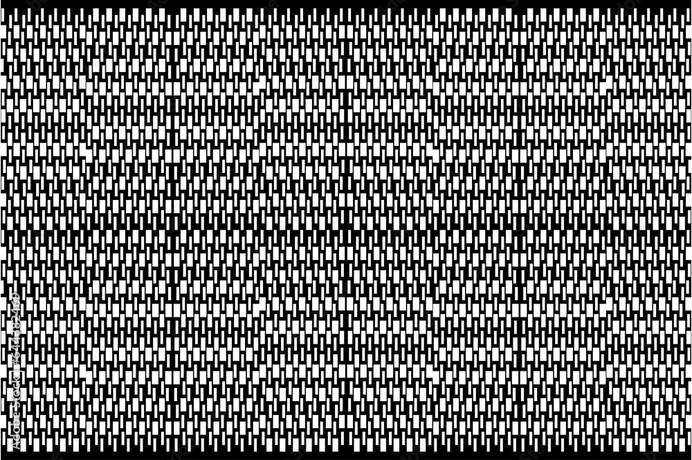 Aufkleber weaving tile of pattern. design random shape white on black background. design print for illustratio