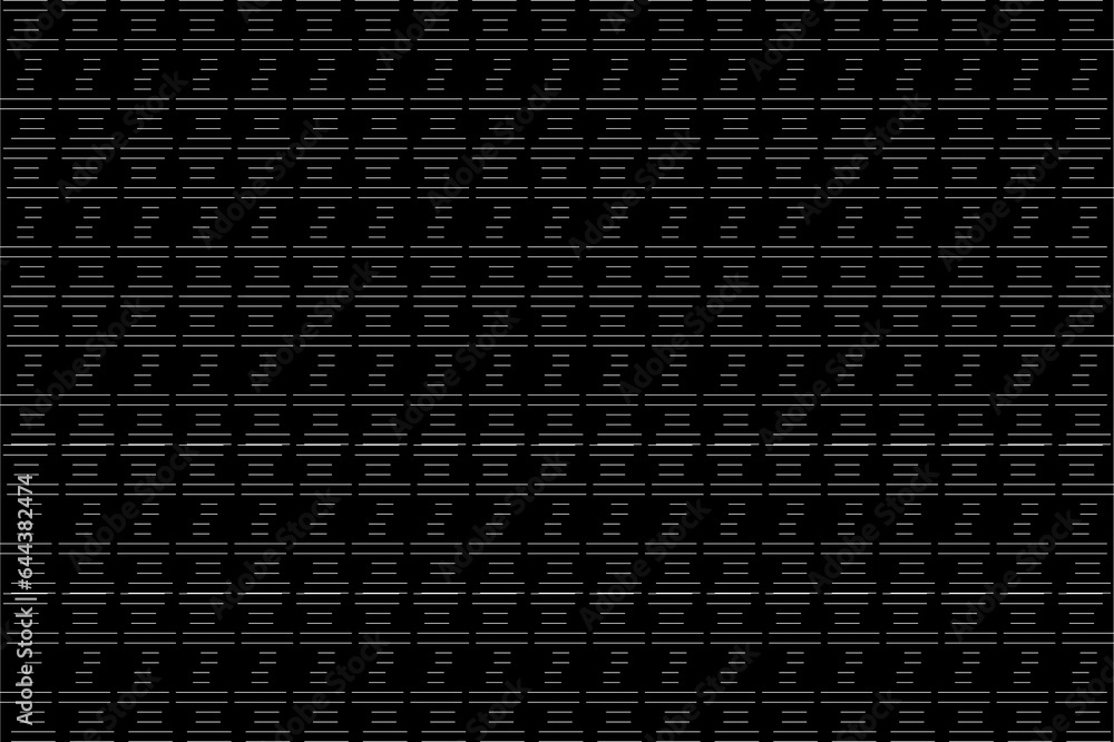 Aufkleber horizontal stripe of pattern. design random shape white on black background. design print for illust
