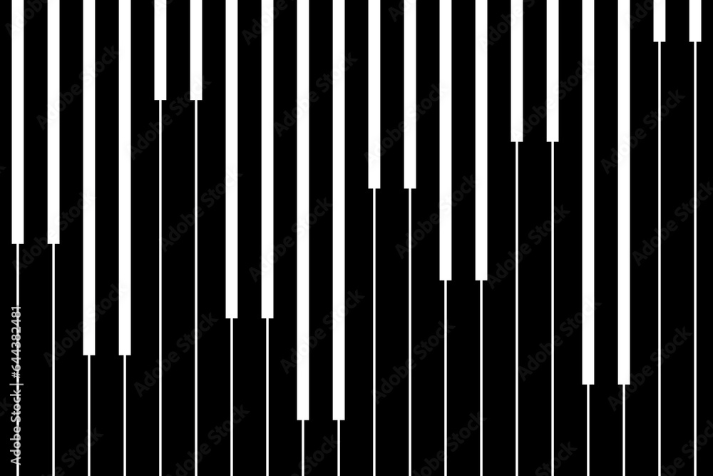 Poster vertical stripe of pattern. design random lines white on black background. design print for illustra