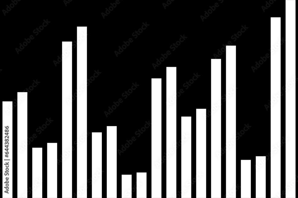 Aufkleber vertical stripe of pattern. design random lines white on black background. design print for illustra