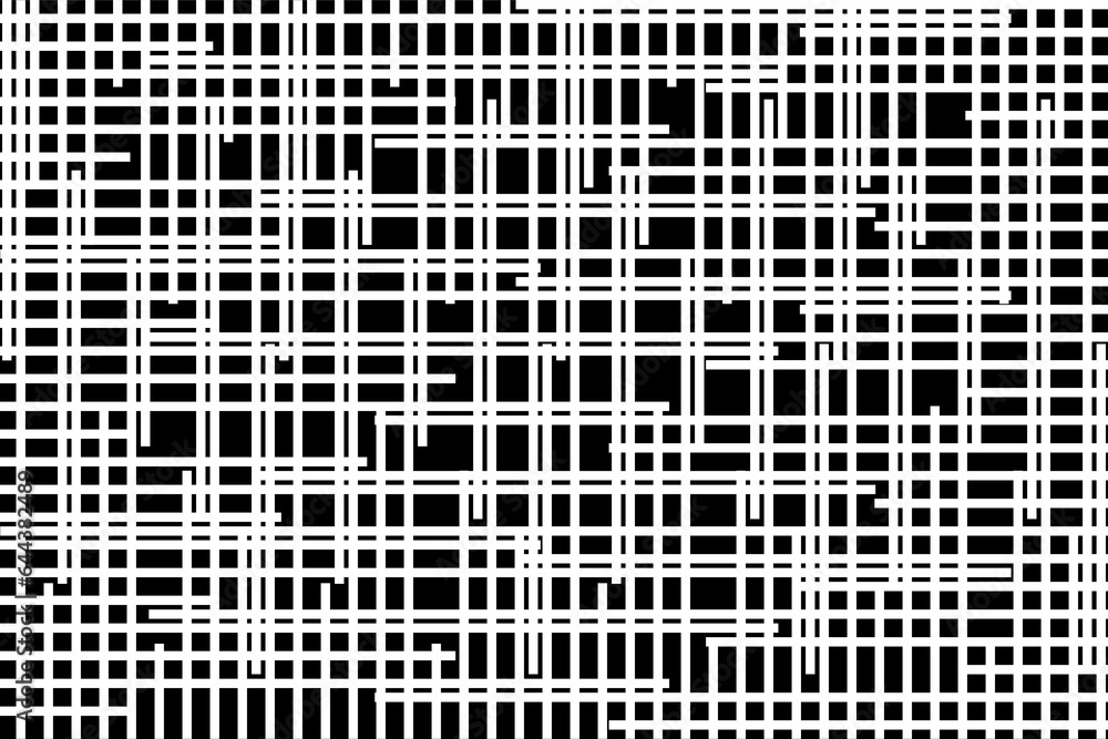 Poster vertical sand horizontal, tripe of pattern. design random lines white on black background. design pr