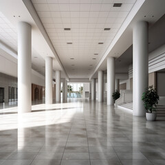 A deserted shopping mall  ultra realistic 
