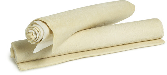 raw phyllo dough rolls isolated - 644384610