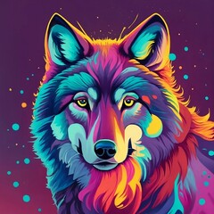 Naklejka premium illustration of a wolf