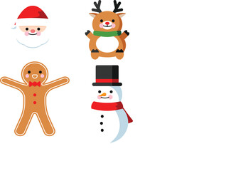 Vector of christmas character set
