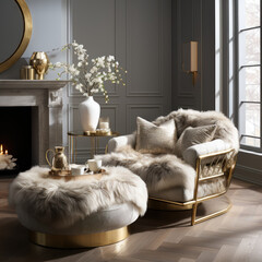 The accent chair in a glamorous 
