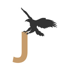 the letter eagle vector logo design