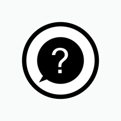 Question Mark Icon.  Ask Symbol - Vector.
