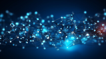 Atom network structure background on technological and scientific connection light