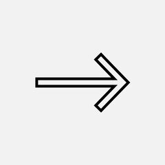 Right Arrow Button. Direction Icon. Guidance  Symbol. Recommended Route - Vector. 