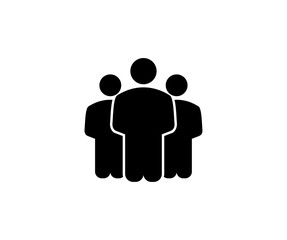 Team work icon design. Meeting, group, team, people, conference, leader, discussion, collaboration, research vector design and illustration.

