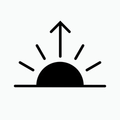 Sunrise or Sunset Icon. Special Moment, Nature Panorama.