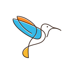 Fototapeta premium hummingbird logo design vector template