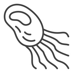 Prokaryote Microbe vector concept outline icon or symbol