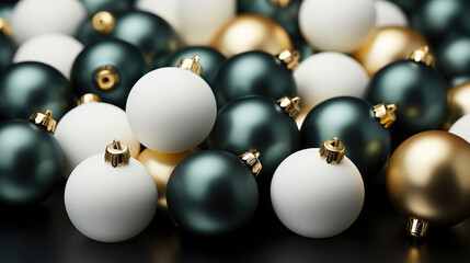 A christmas background made of white and green with black as the primary color