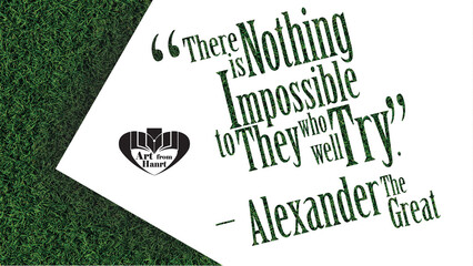 motivative line said by Alexander 