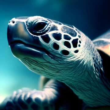 Portrait einer Schildkr&ouml;te - Schildkr&ouml;ten-Portrait