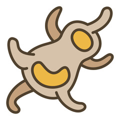 Virus vector Microbiology concept creative colored icon or sign