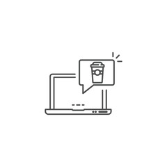 Online coffee order icon