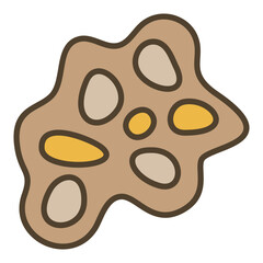 Microbe or Virus Bacteria vector concept colored icon or symbol