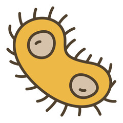 Dangerous Bacteria vector Genetics concept colored icon or symbol