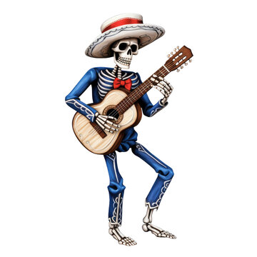 recommend clip art: Watercolor Halloween Skeleton (AI Generated)