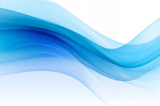 Blue wave pattern background with fluid graphic curves for a modern contemporary sea and ocean waves flat design for a concept art waveform project,, computer Generative AI stock illustration image