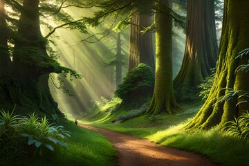 forest in the morning