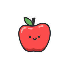 cute apple illustration