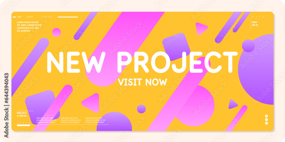 Poster composition with geometric shapes. abstract background for design.