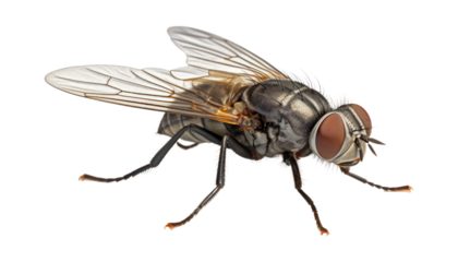 fly isolated on transparent background cutout