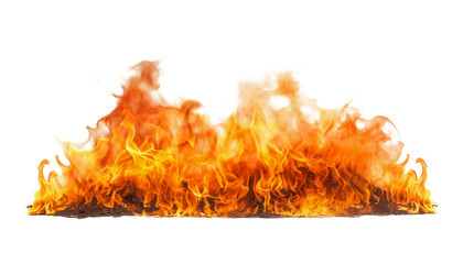 fire flames isolated on transparent background cutout