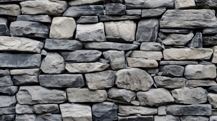 Fototapeta premium pattern gray color of modern style design decorative uneven cracked real stone wall surface with cement