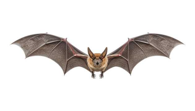 black bat isolated on transparent background cutout