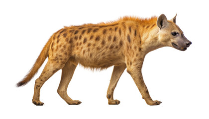 Obraz premium hyena walk isolated on transparent background cutout