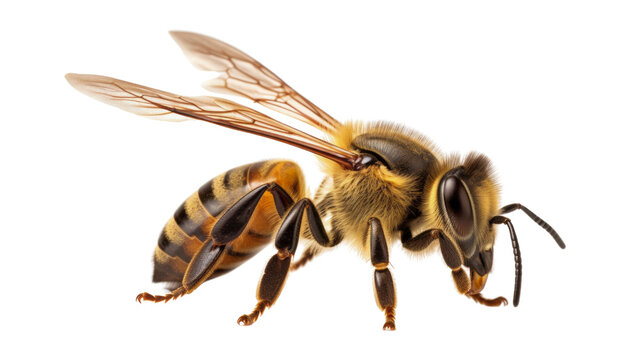 Bee Isolated On Transparent Background Cutout