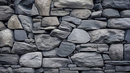 Fototapeta premium pattern gray color of modern style design decorative uneven cracked real stone wall surface with cement