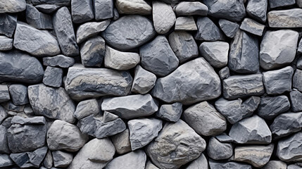 Fototapeta premium pattern gray color of modern style design decorative uneven cracked real stone wall surface with cement