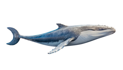 whale isolated on transparent background cutout - obrazy, fototapety, plakaty