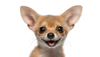 chihuahua puppy isolated on transparent background cutout