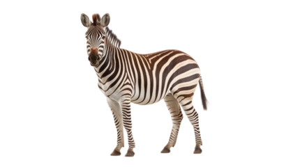 zebra isolated on transparent background cutout