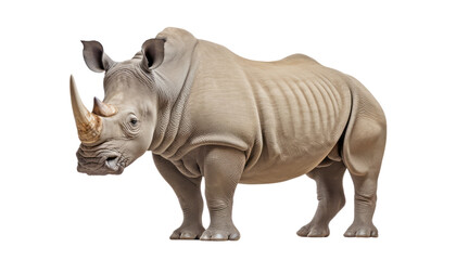 rhino isolated on transparent background cutout