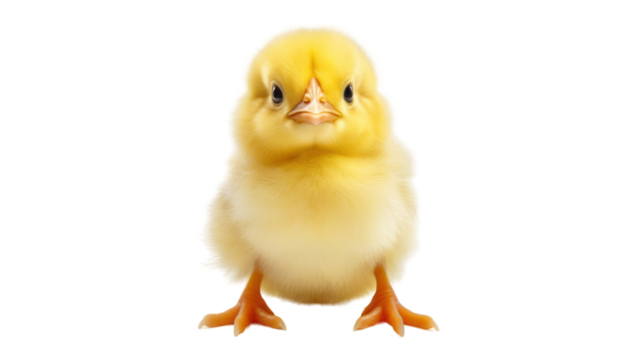 baby chicken isolated on transparent background cutout