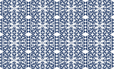 set of blue seamless print patterns, gradient chessboard repeat checkerboard pattern design for fabric printing or vintage wallpaper or retro background
