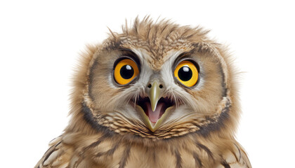 Obraz premium great owl isolated on transparent background cutout