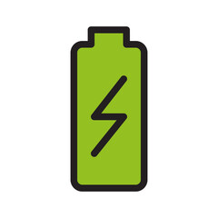 Battery charger Electric battery icon vector design illustration