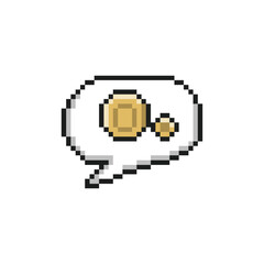 Fototapeta premium this is dialog icon in pixel art with simple color and white background ,this item good for presentations,stickers, icons, t shirt design,game asset,logo and your project.
