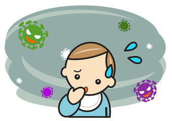 病原菌を恐れる赤ちゃん