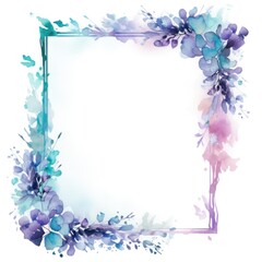 Watercolor frame, Background with copy space