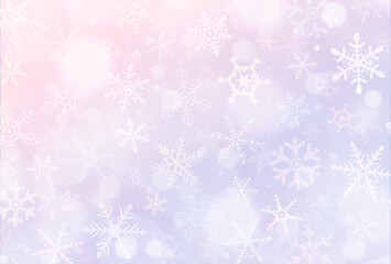 冬の雪降るキラキラ背景素材１